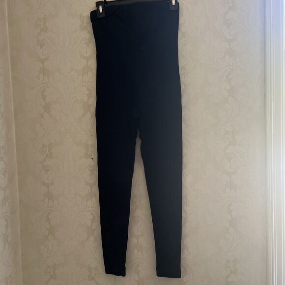 OQQ Women's Medium M Seamless Black Ribbed One Shoulder Full Length Bodysuit - Picture 5 of 6